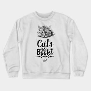 Cats & Books Crewneck Sweatshirt